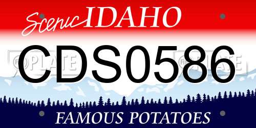 CDS0586 Idaho License Plate