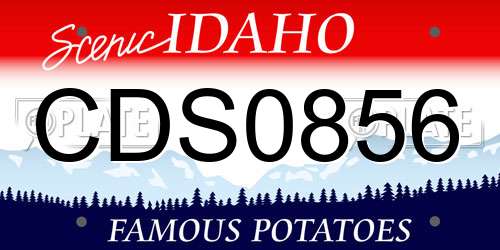 CDS0856 Idaho License Plate