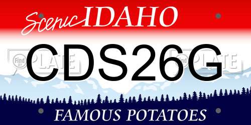CDS26G Idaho License Plate