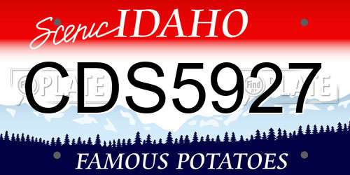 CDS5927 Idaho License Plate