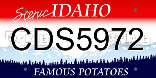 CDS5972 Idaho License Plate