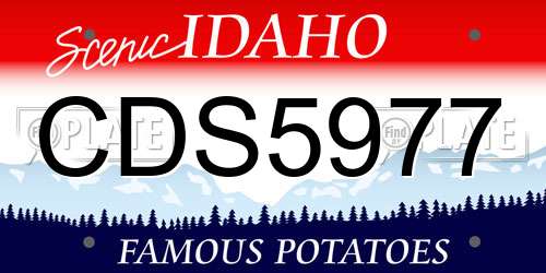 CDS5977 Idaho License Plate