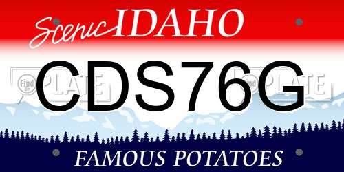 CDS76G Idaho License Plate