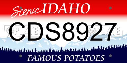 CDS8927 Idaho License Plate