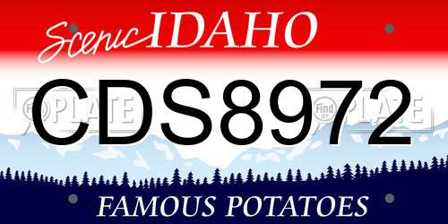 CDS8972 Idaho License Plate