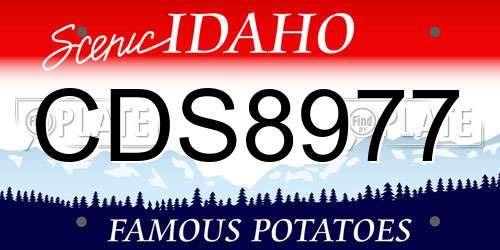 CDS8977 Idaho License Plate