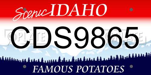 CDS9865 Idaho License Plate