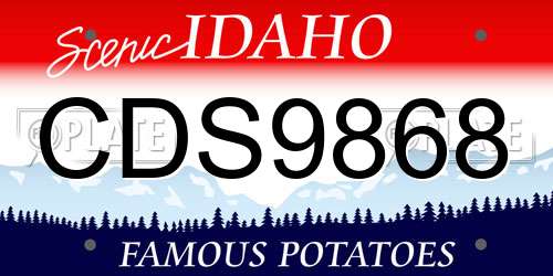 CDS9868 Idaho License Plate