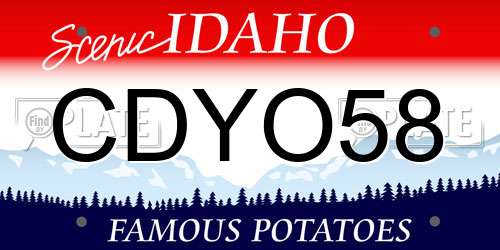 CDYO58 Idaho License Plate