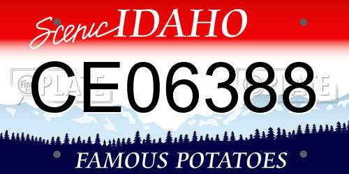 CE06388 Idaho License Plate