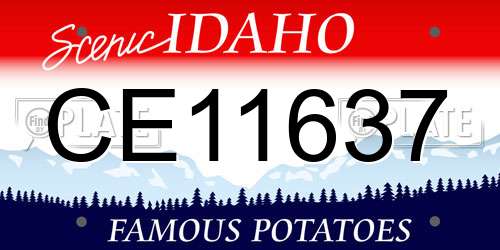 CE11637 Idaho License Plate