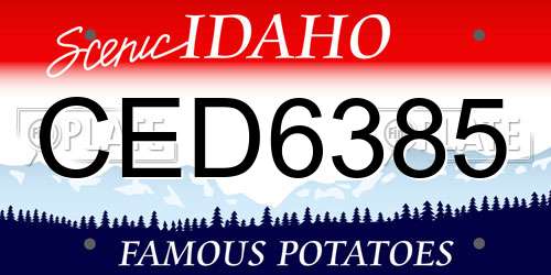 CED6385 Idaho License Plate