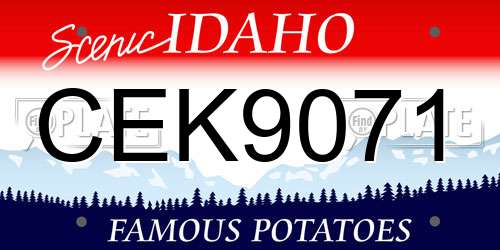 CEK9071 Idaho License Plate