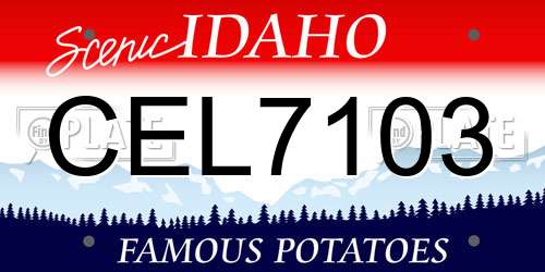 CEL7103 Idaho License Plate