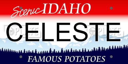 CELESTE Idaho License Plate