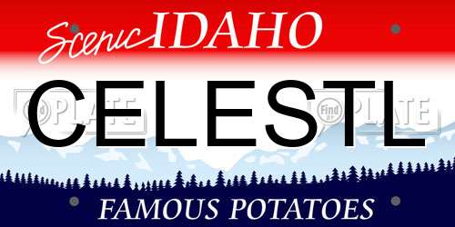 CELESTL Idaho License Plate