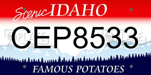 CEP8533 Idaho License Plate