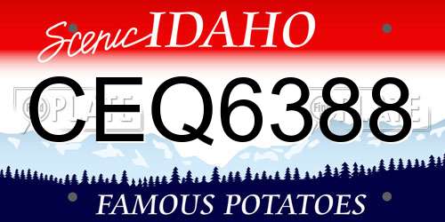 CEQ6388 Idaho License Plate