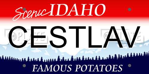 CESTLAV Idaho License Plate