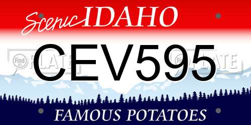 CEV595 Idaho License Plate