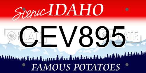 CEV895 Idaho License Plate