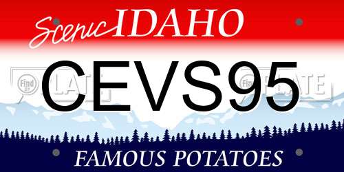 CEVS95 Idaho License Plate