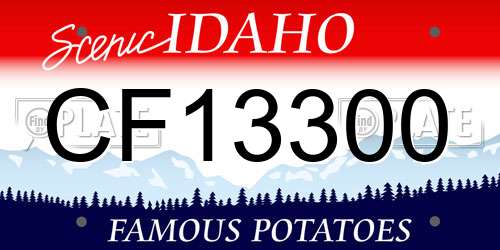 CF13300 Idaho License Plate