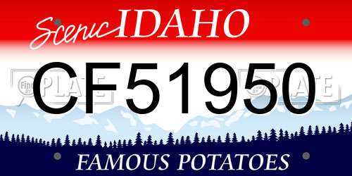 CF51950 Idaho License Plate