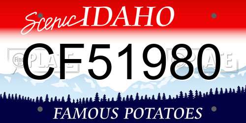 CF51980 Idaho License Plate