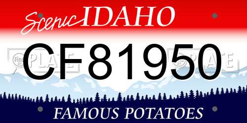 CF81950 Idaho License Plate