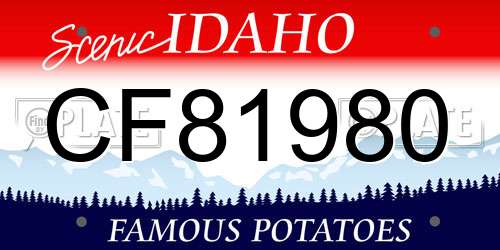 CF81980 Idaho License Plate