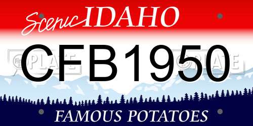 CFB1950 Idaho License Plate