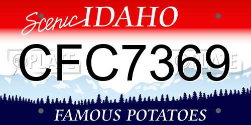 CFC7369 Idaho License Plate