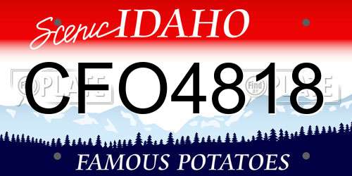 CFO4818 Idaho License Plate