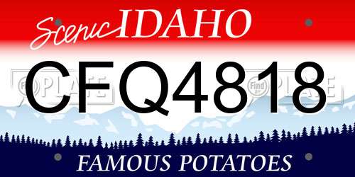 CFQ4818 Idaho License Plate