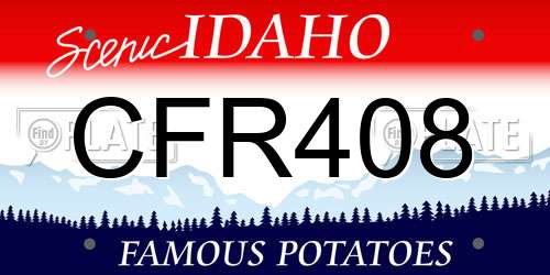 CFR408 Idaho License Plate