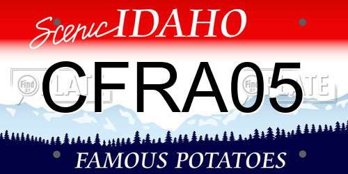 CFRA05 Idaho License Plate