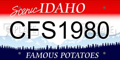 CFS1980 Idaho License Plate
