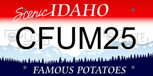 CFUM25 Idaho License Plate