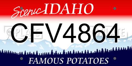 CFV4864 Idaho License Plate