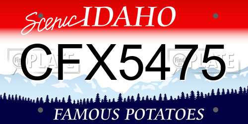 CFX5475 Idaho License Plate
