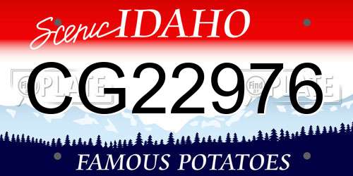 CG22976 Idaho License Plate