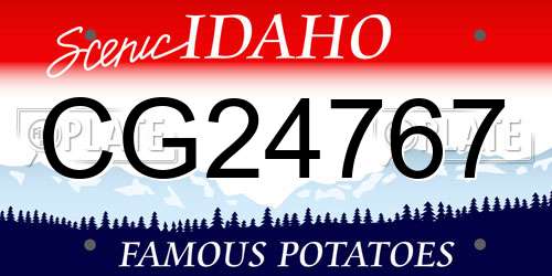 CG24767 Idaho License Plate