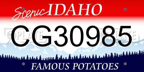 CG30985 Idaho License Plate