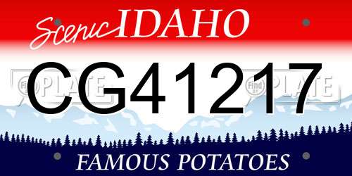 CG41217 Idaho License Plate