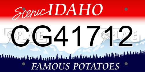 CG41712 Idaho License Plate