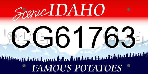 CG61763 Idaho License Plate