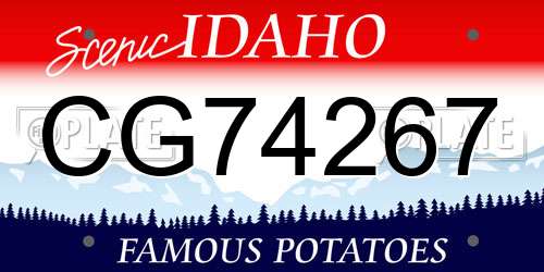 CG74267 Idaho License Plate