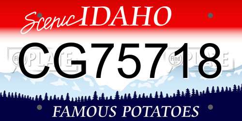 CG75718 Idaho License Plate