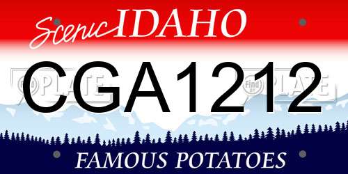 CGA1212 Idaho License Plate